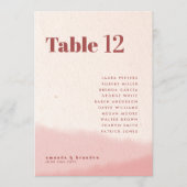 Blush & Bold Wedding Gastennamen 5x7 Tafelnummer (Voorkant)