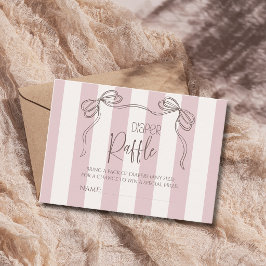 Blush Boog Baby in Coquet Baby Shower Luier Raffle Informatiekaartje