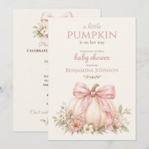 Blush Boog Kleine Pompoen Baby Shower