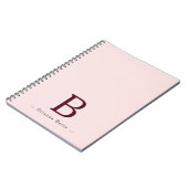 Blush-bordeaux-monogram Notitieboek (Linkerzijde)