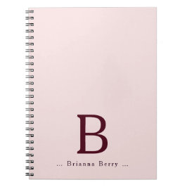 Blush-bordeaux-monogram Notitieboek