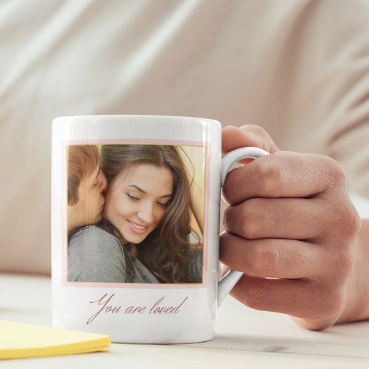 Blush Border Portrait Koffiemok