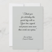 Blush Botanical Elegant Photo Thank You Card Bedankkaart (Achterkant)