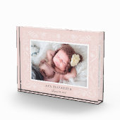 Blush Botanical Lijst | Baby Fotoblokken (Rechts)