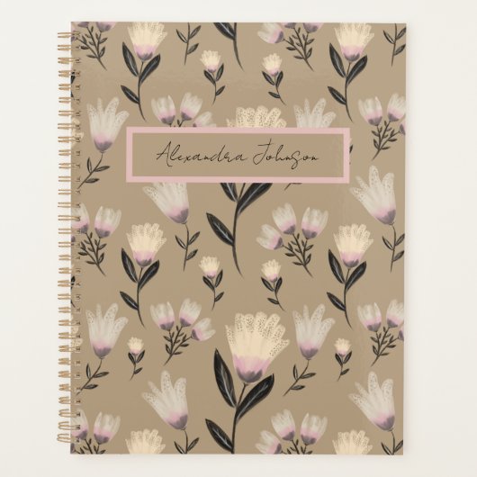 Blush Botanical Modern Floral Planner (Voorkant)