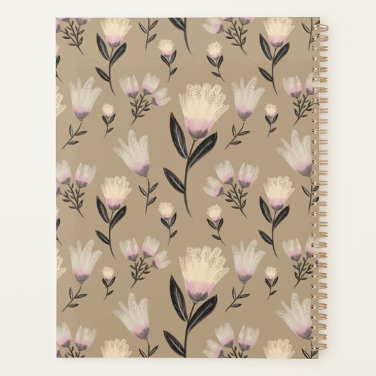 Blush Botanical Modern Floral Planner (Achterkant)