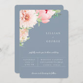 Blush Botanical | Uitnodiging tot het uitzenden va (Voorkant / Achterkant)