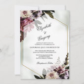 Blush botanical Wedding Invitation Kaart (Voorkant)
