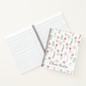 Blush Botanisch Dagboek Gepersonaliseerd Bloemstuk Notitieboek (Binnen)