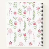Blush Botanisch Dagboek Gepersonaliseerd Bloemstuk Notitieboek (Achterkant)