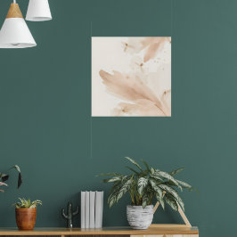 Blush Botanische Bladeren Watercolour Kunst Poster