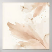 Blush Botanische Bladeren Watercolour Kunst Poster (Voorkant)
