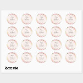Blush Botanische Bloemen Bruiloft Stickers (Vel)