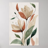 Blush Botanische Elegantie III – Minimalistische B Poster (Voorkant)