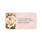 Blush Botanische  Roos Adres Etiket (Voorkant)