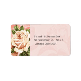 Blush Botanische  Roos Adres Etiket