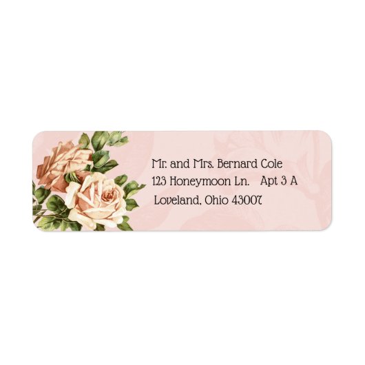 Blush Botanische  Roos Etiket (Voorkant)