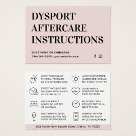 Blush Botox Injectie Nazorg Kaart