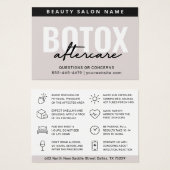 Blush Botox Injectie Nazorg Kaart (Voorkant /achterkant)