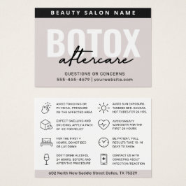 Blush Botox Injectie Nazorg Kaart