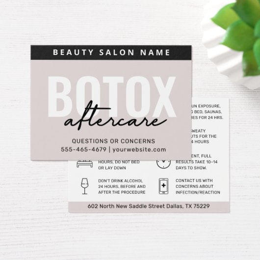 Blush Botox Injectie Nazorg Kaart (Bureau)