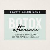 Blush Botox Injectie Nazorg Kaart (Voorkant)