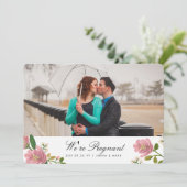 Blush Bouquet aankondiging zwangerschap (Staand voorkant)