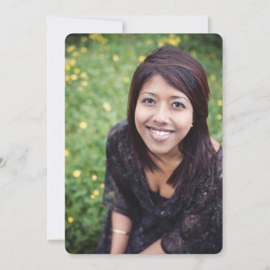 Blush Bouquet Afstudeerder Party Kaart (Achterkant)