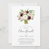 Blush Bouquet Baby shower Invitation Kaart (Voorkant)