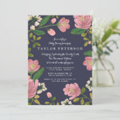 Blush Bouquet Baby shower Kaart (Staand voorkant)
