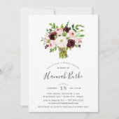 Blush Bouquet Bridal Shower Invitation Kaart (Voorkant)