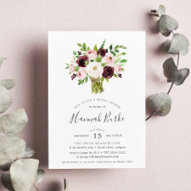 Blush Bouquet Bridal Shower Invitation