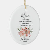 Blush Bouquet-gepersonaliseerde moeder van de Brid Keramisch Ornament (Rechts)