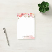 Blush Bouquet gepersonaliseerde naam Monogram Post-it® Notes (Kantoor)
