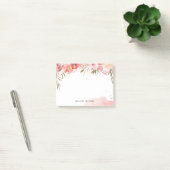 Blush Bouquet gepersonaliseerde naam Monogram Post-it® Notes (Kantoor)