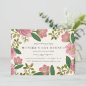 Blush Bouquet Moederdag Brunch Kaart (Staand voorkant)