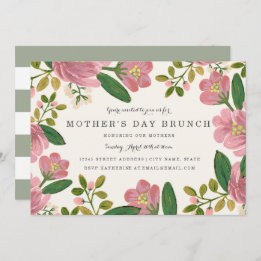 Blush Bouquet Moederdag Brunch Kaart