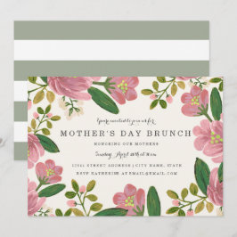 Blush Bouquet Moederdag Brunch Kaart