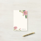 Blush Bouquet Post-it® Notes (Op bureau)