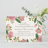Blush Bouquet repesal Dinner Kaart (Staand voorkant)