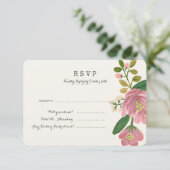 Blush Bouquet Respons Kaart (gedetailleerd) (Staand voorkant)