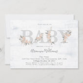 Blush bouquet roze Baby shower Uitnodiging (Voorkant)