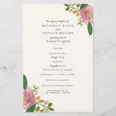 Blush Bouquet Wedding Programs (Voorkant)