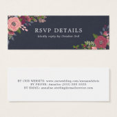 Blush & Bourgogne Bloemen - RSVP details Mini Visitekaartjes (Voorkant /achterkant)