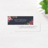 Blush & Bourgogne Bloemen - RSVP details Mini Visitekaartjes (Bureau)
