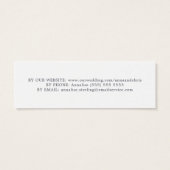 Blush & Bourgogne Bloemen - RSVP details Mini Visitekaartjes (Achterkant)