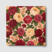 Blush Bourgogne Bloemen Waterverf bruiloft Gastenboek (Achterkant)