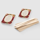 Blush Bourgogne Bloemen Waterverf bruiloft Handwaaier (Niet-gemonteerd)