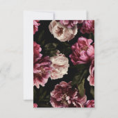 Blush Bourgogne bruiloft QR Code Gelieve RSVP te b Kaartje (Achterkant)