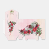 Blush, Bourgogne en Sage Leaves Bouquet Bedankdoosjes (Uitgevouwen)